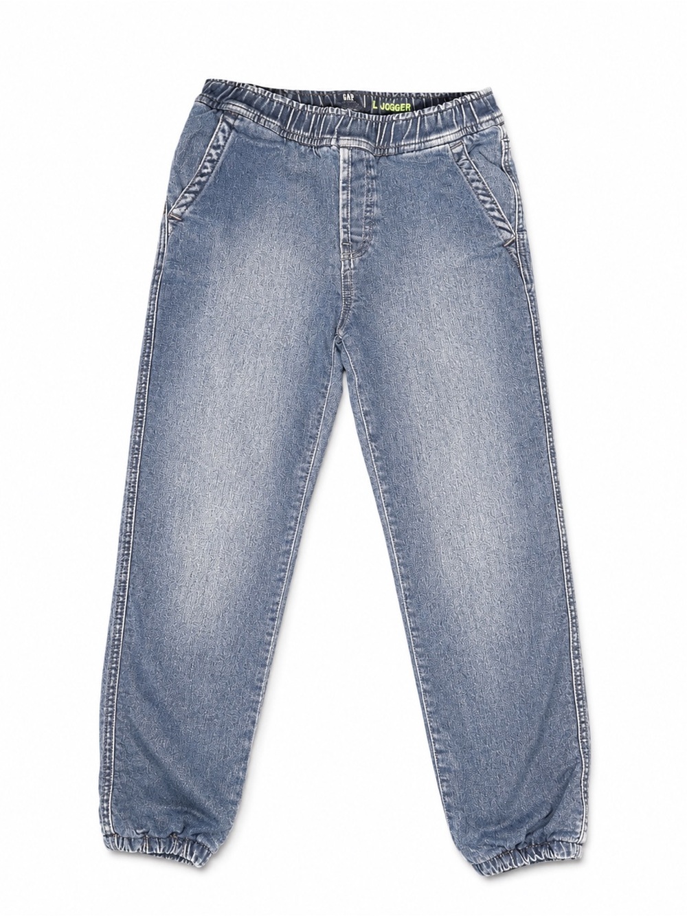 Gap Kids Denim Jogger Jeans Size Large Blue Elastic Waist Pull-On Pants